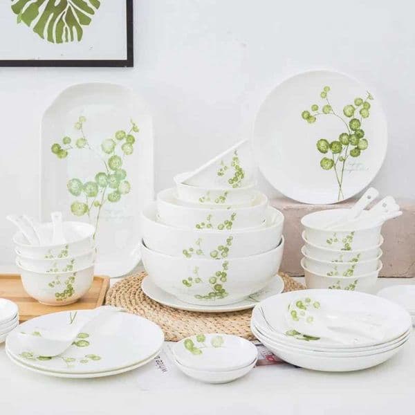 Small fresh dishes for householding housewarming gift tableware fresh and elegant ceramic dishes high-value tableware L260527