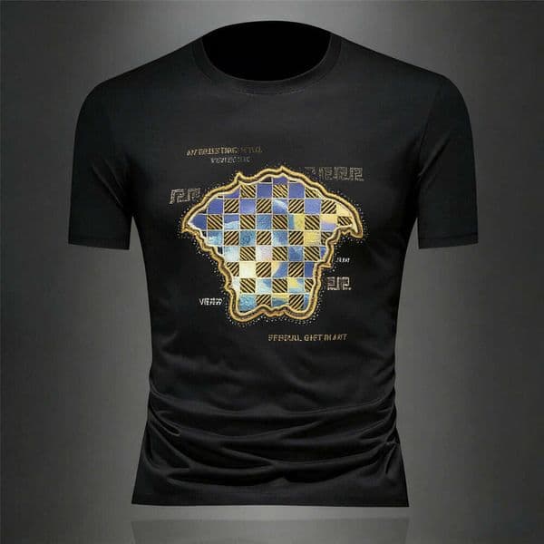 To 4Xl Long-Sleeve Summer Mercerized Cotton T-Shirt, European American Trendy Tee, Black And White Asia Size