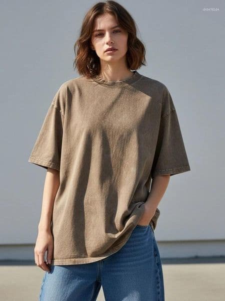 Men's T Shirts Street Hip Hop Retro Punk Women Shirt 2026 Summer Washed Vintage T-Shirts Harajuku Casual Cotton Short Sleeve Acid Wash Tops