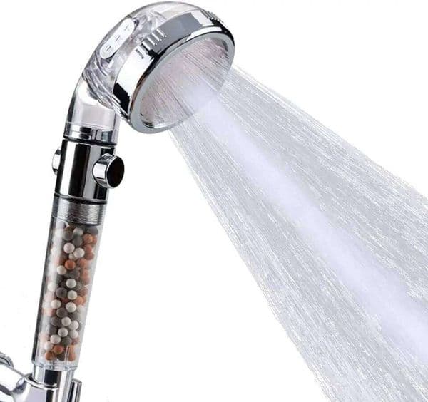 Mineral Balls 3 Modes High Pressure Shower Head with On/Off Switch Filter Water Saving Handheld Showerheads Bathroom 26Y0325