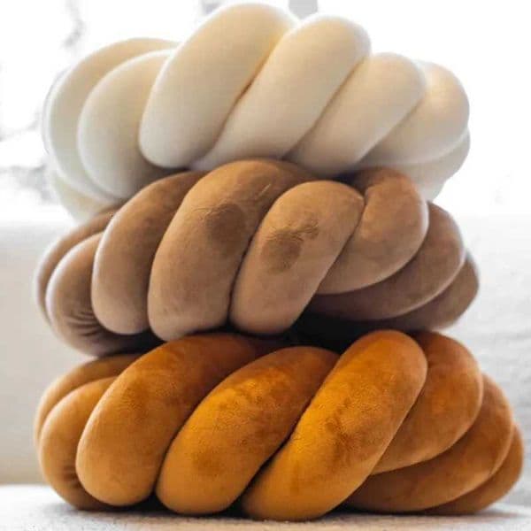Round Handmade Knot Pillow Cushion Art Home Decor Pillows for Bed Pillows Throw Pillows for Couch Sofa Bedroom Christmas Gift H260325