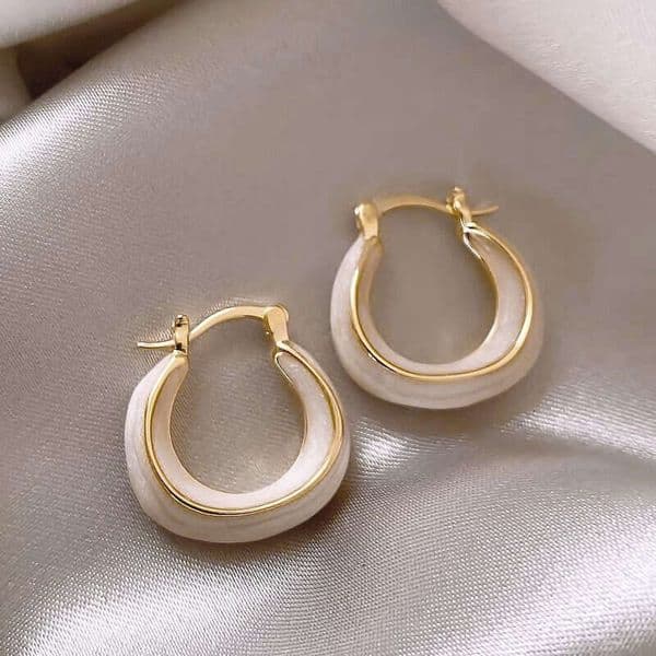 Korean-style metallic oil painting fine glitter ear cuffs for women daily elegant fairy-style accessories high-end jewelry