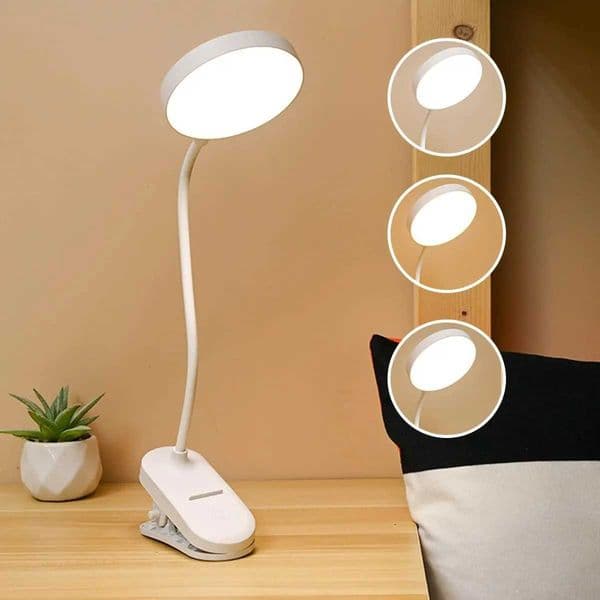 LED3 Modes Touch Dimming USB Dimming Clip Student Dormitory Learning StudyTable Light Bedside Flexo LampsRechargeable desk lamp H260325