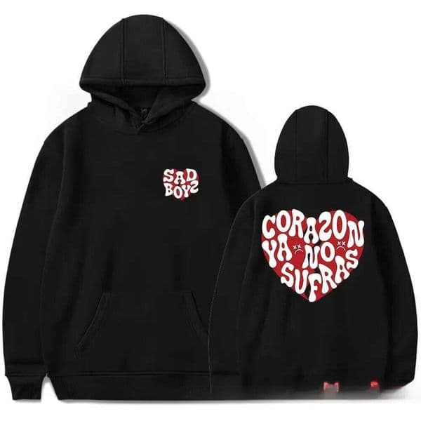 Junior H No Sufras Hoodies Tour Sweatshirt Singer Graphic Printing Sweatshirts for Fans Casual Clothing Sudaderas Hip Hop S260325
