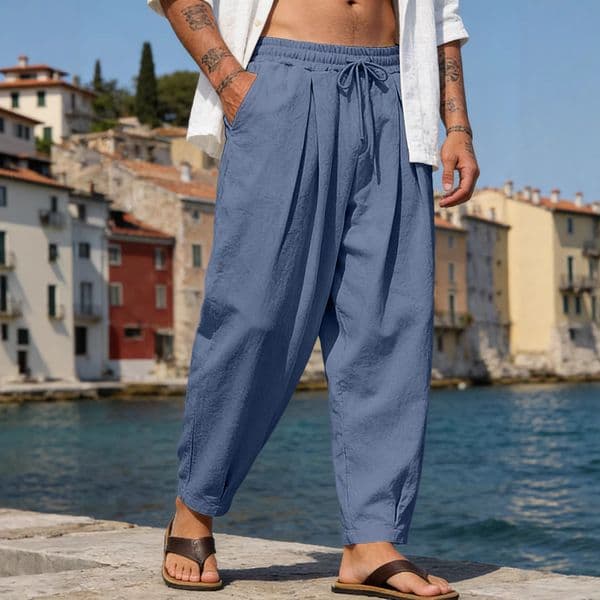 2026 European And American Trade Best-selling Men's Casual Pants Breathable Essential Pants Loose Sports Trousers
