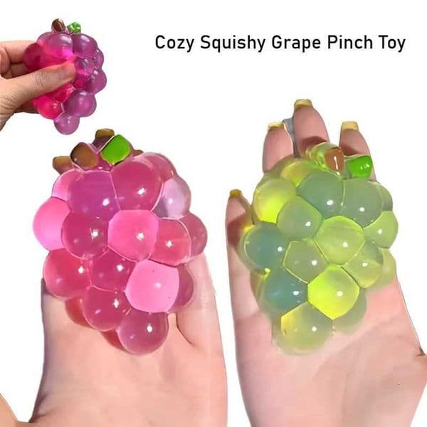 Squishy Fruit Grapes Fidget Toy Squeeze Stress Relief Hand Toy Anti-Anxiety Fruit Stretchy Slow Rising Toy Creative Sensory Toy C260325 C260327