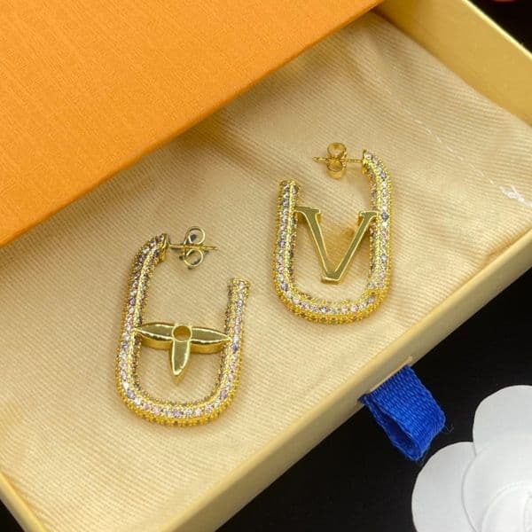 Big Gold Hoop Letter Earring for Women Luxury Stud Ear Studs Designer Earring Valentines Day Gift Bride Wedding Party Jewelry Accessories