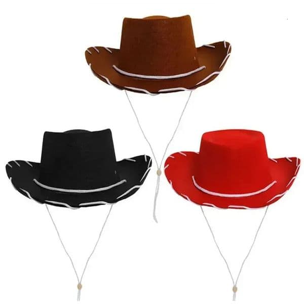 1PC Childrens Cowboy Hat Halloween Carnival Party COSPLAY Stereotypes Mens Large Brim Decorative Bowler 260325