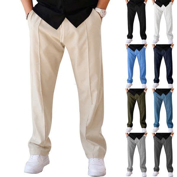 New Men's Spring/summer Loose Straight-leg Sports Essential Pants Casual Pants American Oversize Long Pants