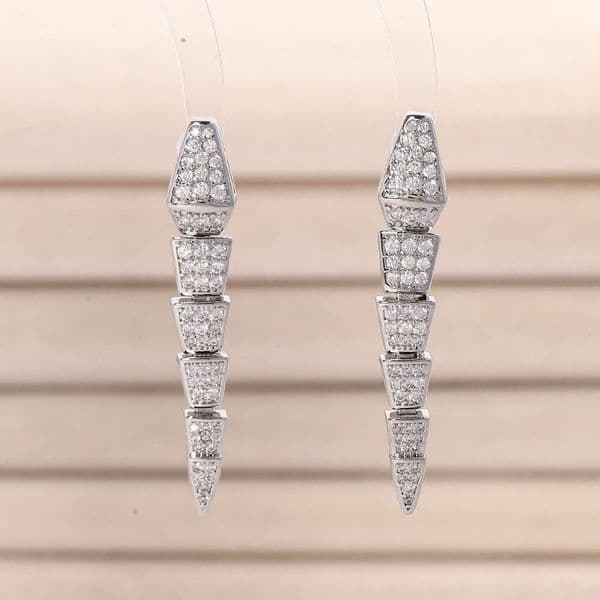 Light Luxury Snake-Shaped Design, Niche High-End Earrings For Women, Cross-Border Hot-Selling Trendy Fashion With S925 Silver Pins