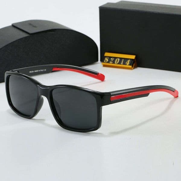 Designer Sunglasses for Women and Men Trendy Black Square Frame with Polarized Lens UV 400 Protection Fashion Shades for Beach Travel and Daily Wearaa