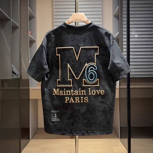 2026 Designer Luxury Summer New Fashion Printed Half-sleeve Loose Fit Men's Casual Short Sleeve T-shirt With Street Style Embroidery