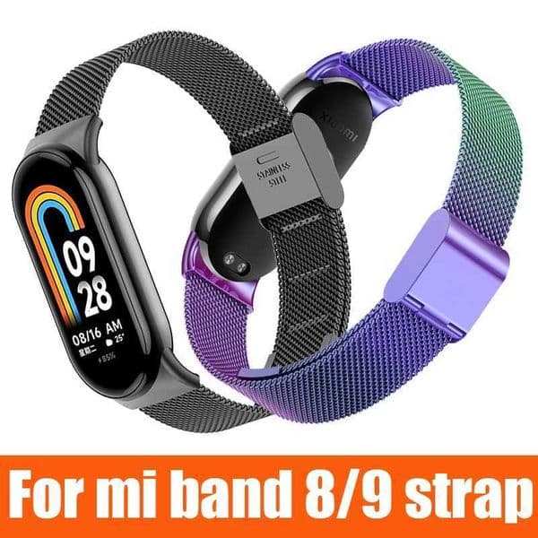Strap For Mi Band 8 9 MIlan Wrist Metal Bracelet Screwless Stainless Steel for Mi Band 9 8 Strap Wristbands Pseira C260325