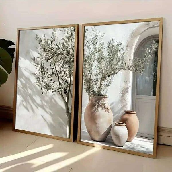 Mediterranean Olive Tree Canvas Print Botanical Antique Wall Art Poster for Modern Living Room Bedroom Kitchen Home Decor 26Y0325