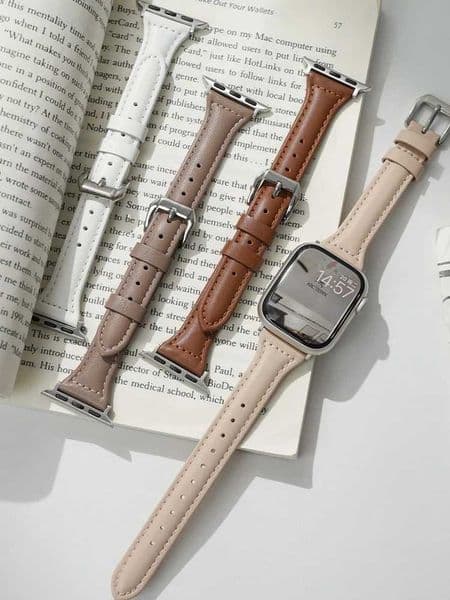 Slim Leather Strap For Watch Band 44mm 40mm 41mm 42mm 38mm 49mm 44 mm Bracelet watch 8 45mm bands tra 9 7 se 3 4 6 C260325