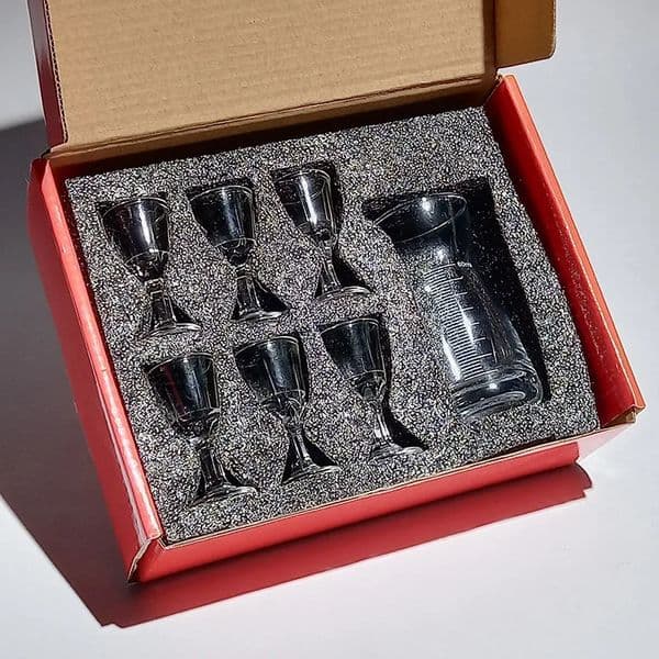 10mlX6pcs 80mlX1pcs Spirit Cup Set Graduated Wine Dispenser Gift Box Wine Set Gifts for Friends Small Capacity S Glass 260324