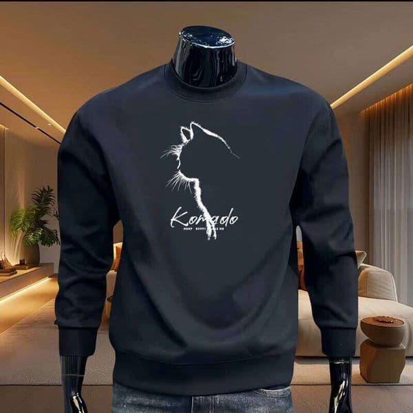2024 Men's Trendy Hoodie Cotton Loose Sweatshirt High Street Harajuku Long Sleeve T-shirt Fashionable Men Clothing S260325