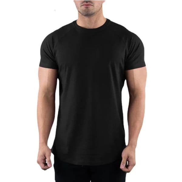 Mens Slim Fit Sports Short Sleeve T-shirt European and American Summer Fashion O-neck Quick-drying Elastic Gym Fitness T Shirt 260323