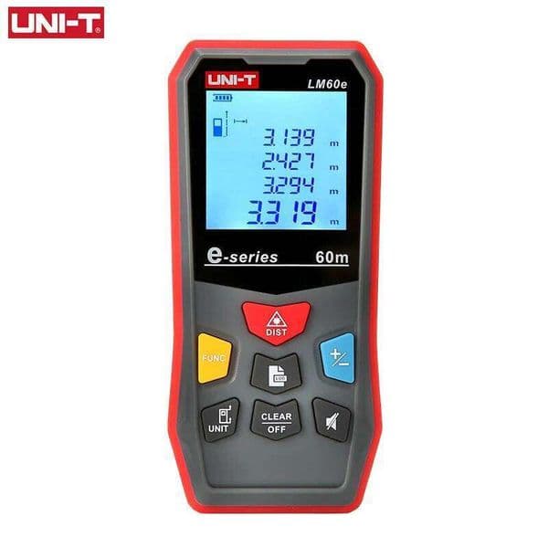 UNI-T 45M 50M 60M Rangefinder Digital Laser Distance Meter Ruler Building Tape Measure Large LCD Backlight 26H0326