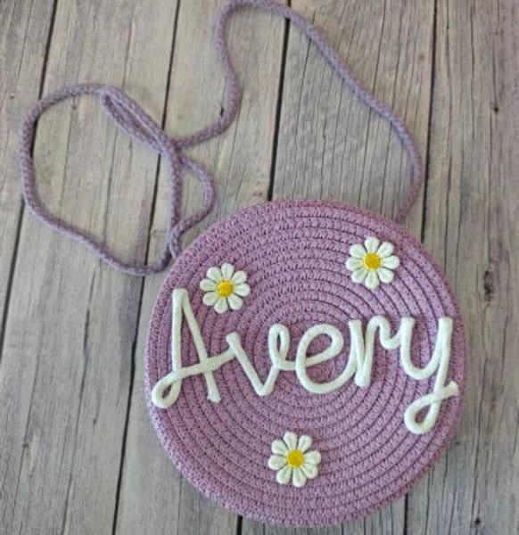 Personalized Handmade Straw Bag for Lady Tote With Name Custom Flower Girl Bag Hand Basket Tote Bag Beach Bridal Party Gift 260326