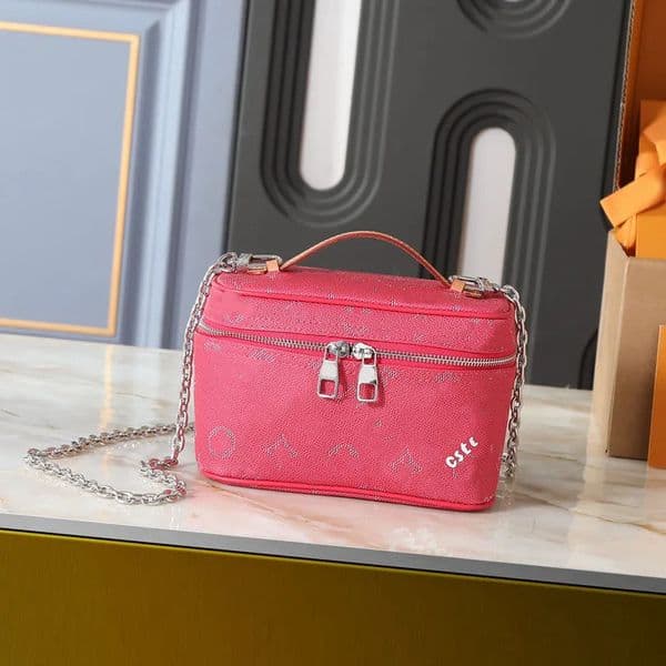 Designer Vanity Bag Women Leather Nice Mini Cosmetic Cases Totes toiletry Dopp Kit Luxury Shoulder Bags Crossbody Handbag large makeup bag Hi Quality Purses
