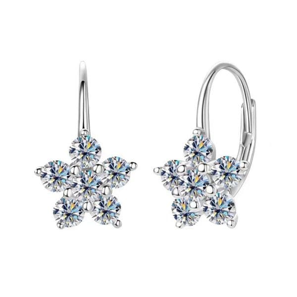 New Christmas Snowflake Fashion Diamond Fashion Flower Stud Earrings Temperament Women's Earrings