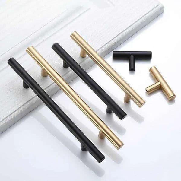 New Black Golden Cupboard Brushed Stainless Steel Kitchen Cabinet Door Knob Furniture Drawer Pull Hardware Pulls Bar Handle B2
