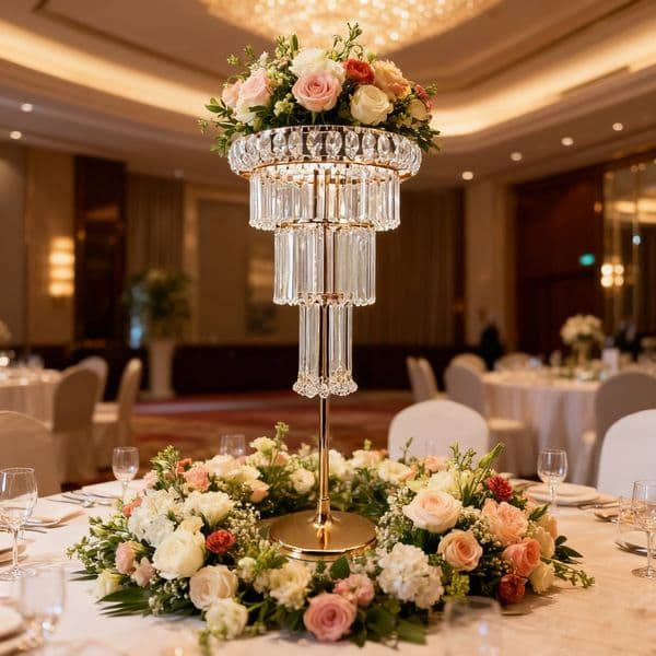 85-110cm Gold Metal Trumpet Vase Iron Flower Cylinder Shape Stand Main Table Flower Appliance for Home Restaurant Wedding Party Table Decoration ivy136