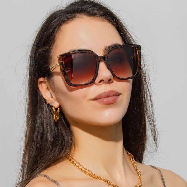 Cycling Fashion Oversized Square Sunglasses Gradient Lens Female Sun Glasses Luxury Brand Shades Decoration Outdoor Eyeglasses D260326