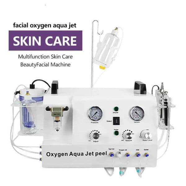 5 In 1 Hydro Oxygen Facial Spa Equipment Microdermabrasion Diamond Water Oxygen Jet Peel Face Deep Cleaning Skin Revitalizer Moisturizer Beauty Equipment