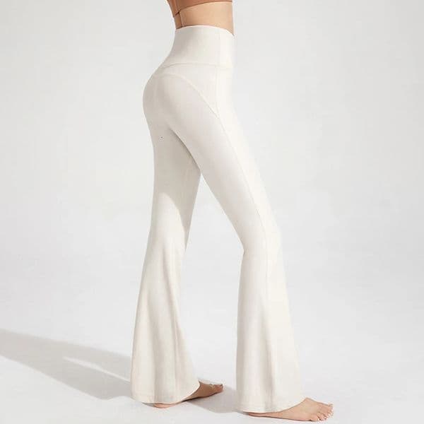 Naked High Waisted Waist Cinching Hip Lifting Fitness Exercise Elastic Bell Bottom Pants Women Casual Outdoor Running Yoga 260326BJ