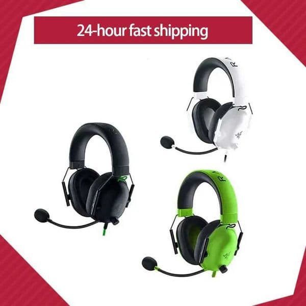 New Razer BlackShark V2 X Wired Esports Headset Advanced Passive Noise Cancellation 71 Surround Sound Hyperclear Cardioid MicT260306