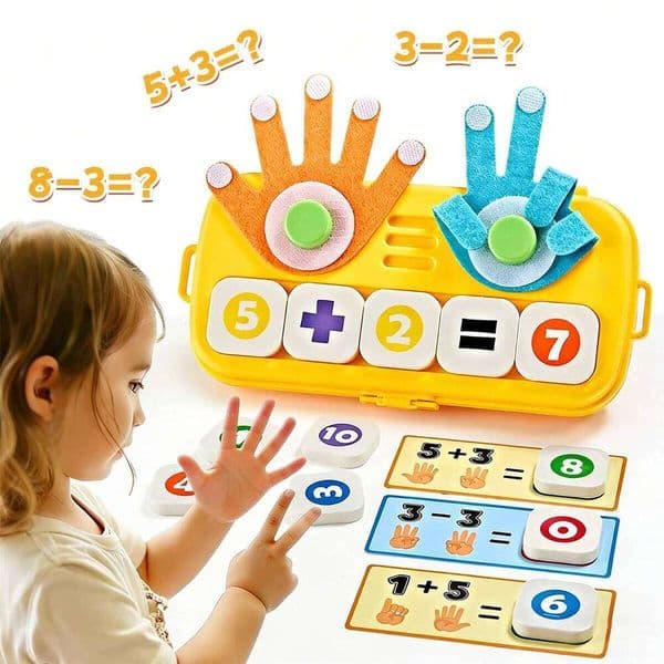 Finger Counting Toy, Math Manipulatives Kids 3-5, Educational Toys School Supplies, Birthday Gifts for Boys Girls
