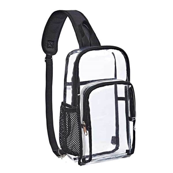 Transparent PVC Crossbody Bag Stadium Approved Female Sling Chest Pack Waterproof Casual Portable Simple for Weekend Vacation y260325