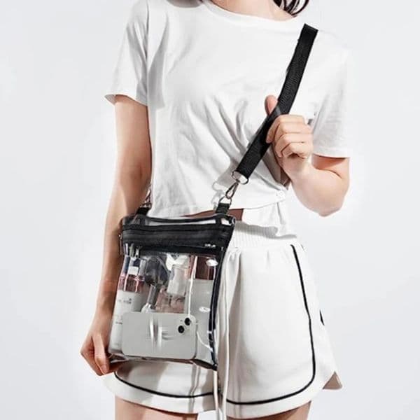 Waterproof Womens Transparent Crossbody Bag With Inner Pocket And Adjustable Shoulder Strap For Music Festival Portability When 260325