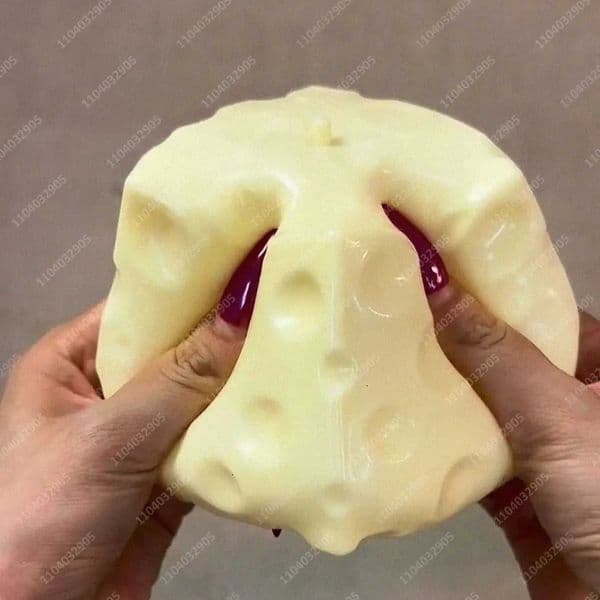 Jumbo Cheese Cube Stress Ball Big Cheese Shapeable Squeeze Ball Non-Bounce Fidget Toy ASMR Sensory Anti-Stress Christmas Gift Z260326