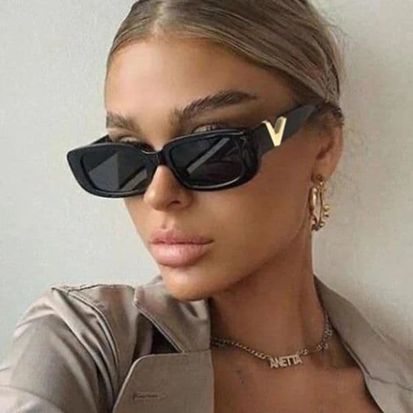 Luxury Brand Designer European And American Style Sunglasses UV Strong Light Internet Celebrity Women's Glasses High End Sun Protection Ne