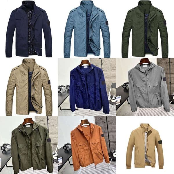 Stone Jacket Designer Fashion Winter Warm Company Windproof Parka With Badge Pull Stone Coat Casual Streetwear Zip UP Hoodie Outerwear Outdoor Coat 488 D06