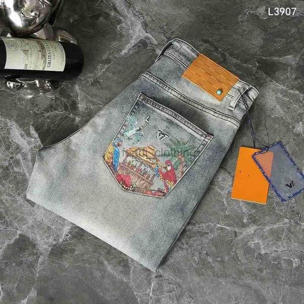 Mens Jeans Designer Brand Spring-summer Jeans New High-end Washed Man Casual Pants European Trendy Luxury Man Clothing L260525