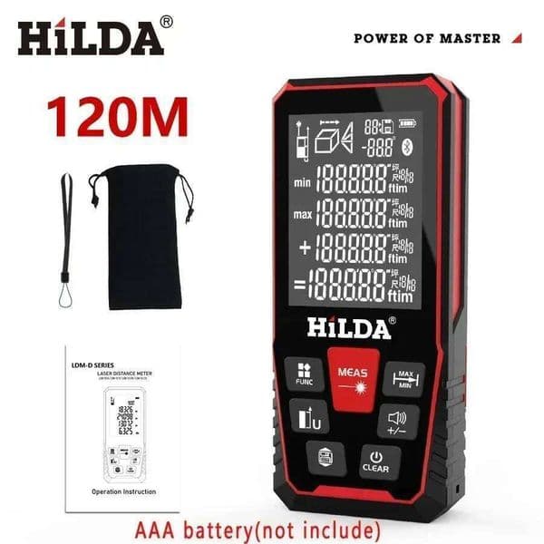 HILDA Distance 50M/100M/120M Rangefinder Profesional Meter Laser Range Finder Ruler Test Tool 26H0326