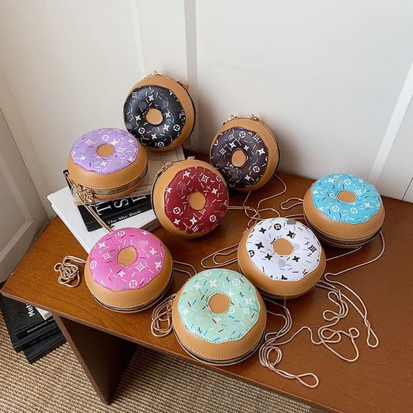 2026 designer crossbody bag new flower donut bag light luxury niche personality small round bag fashionable cute chain shoulder crossbody bag