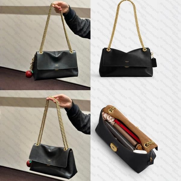 10A Top Luxury Designer bag 30 size Underarm bag crossbody bag Medium soft Genuine Leather handbag Womens brown Handbag Large Capacity bag Black Shoulder bag
