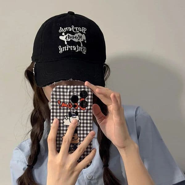Embroidery Letter Baseball Caps for Women Retro Cotton Hip Hop Streetwear Hats Outdoor Sports Sunshade Peaked Hats 260324