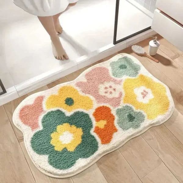 Designer Cute Bathroom Absorbent Bath Rug Non-Slip Floor Mat Imitation Cashmere Doormat h Soft Bathtub Side Carpet Entrance Door Matsxj240807 010