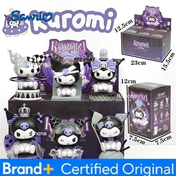 Sanrio HOT Kuromi Character Dark Night Story Series Blind Box Toys Anime Figures Cute Kuromi Desktop Ornament Surprised Box Gift H260326