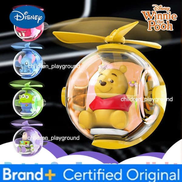 Disney Winnie the Pooh LED rotate helicopter Ambient light car air freshener vent clip accsesories decoration fragrance diffuser H260326