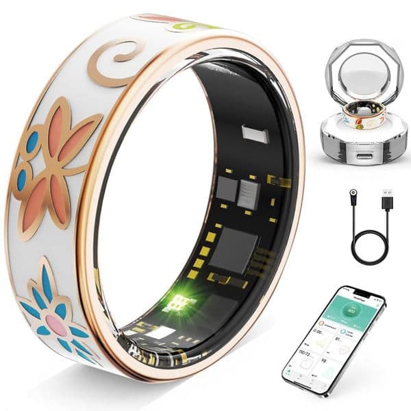 Titanium Steel Montitoring Sleep Exercise Tracking Multi-functional Men & Women Smart Ring for IOS Android