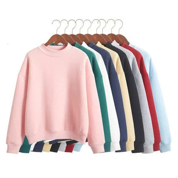 Woman Sweatshirts Sweet Korean Oneck Knitted Pullovers Thick Autumn Winter Candy Color Loose Hoodies Solid Womens Clothing 260326