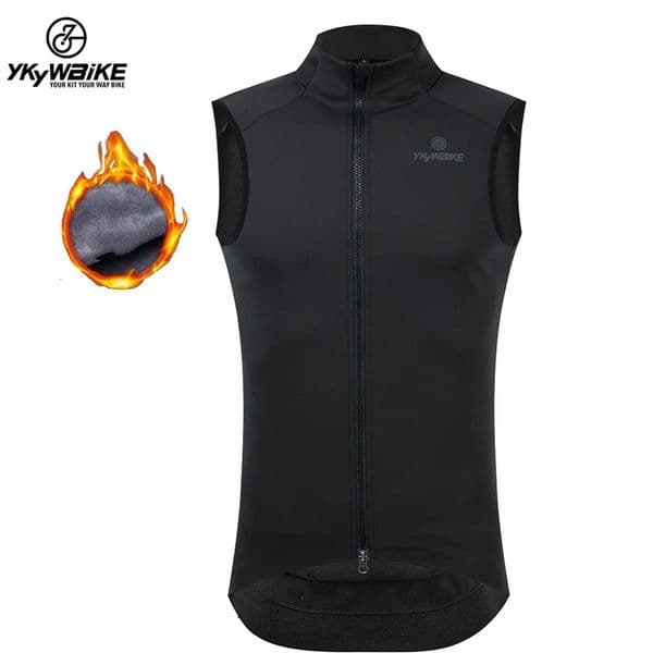 YKYWBIKE Winter Cycling Vest Windproof Waterproof Fleece Vest MTB Bike Bicycle Clothing Sleeveless Cycling Jacket 260325