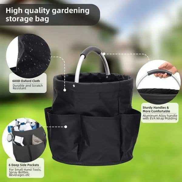 Durable Collapsible Toiletry Bag for Camping Trips Versatile Folding Gardening Utility Bucket